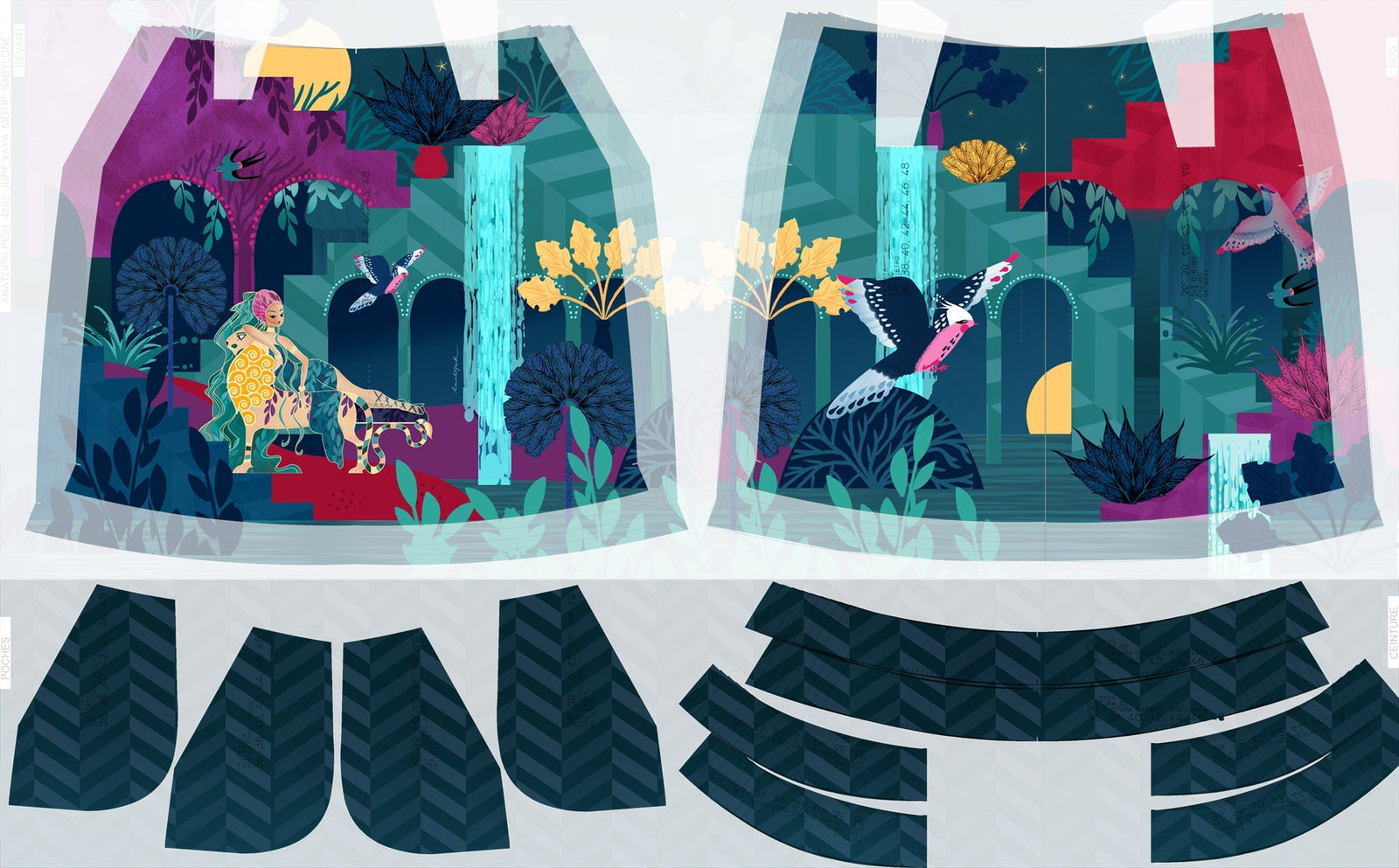 Thick satin fabric VAYA BABYLONE