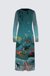ANYA BIRD CAGE velvet skater dress