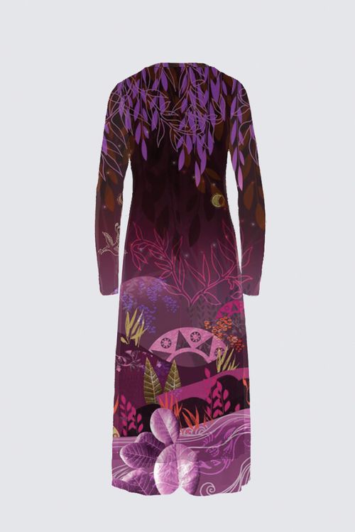 Robe longue résille imprimée CLARA INARI