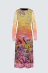 ANYA BIRD CAGE velvet skater dress