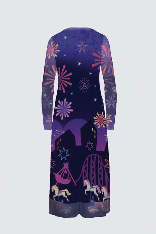 ANYA BIRD CAGE velvet skater dress