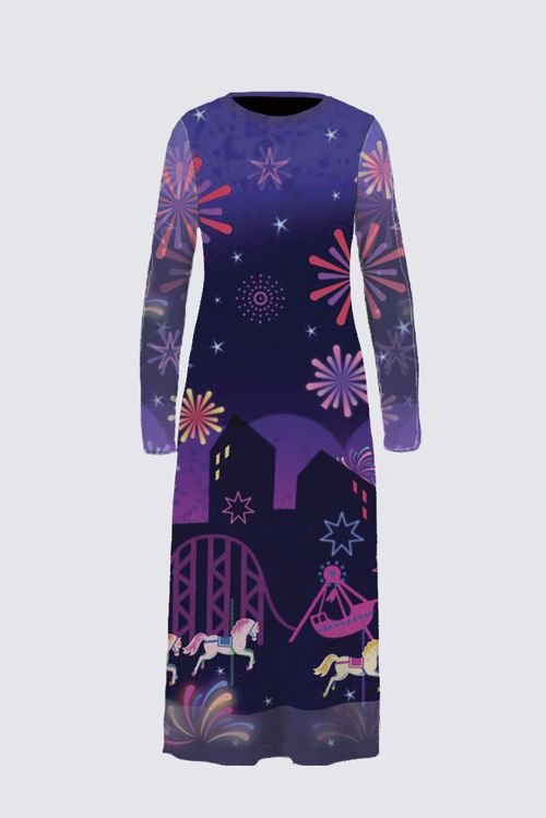 ANYA BIRD CAGE velvet skater dress