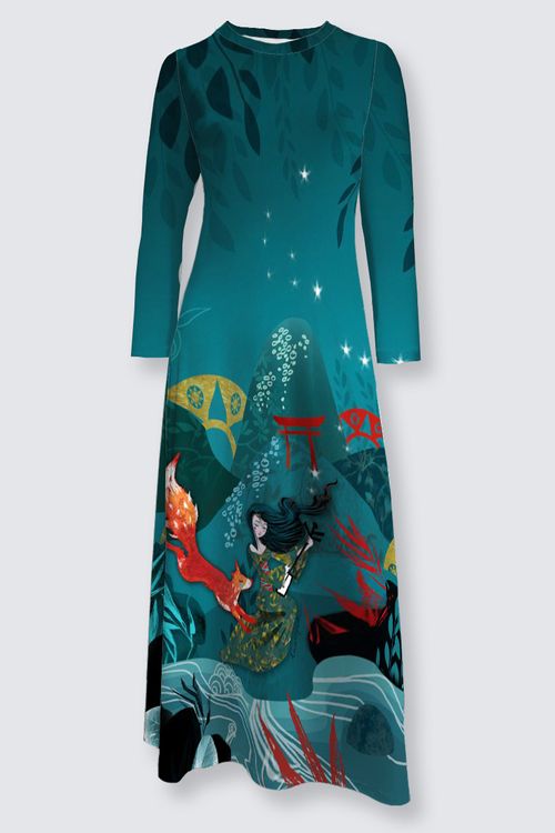 ANYA BIRD CAGE velvet skater dress