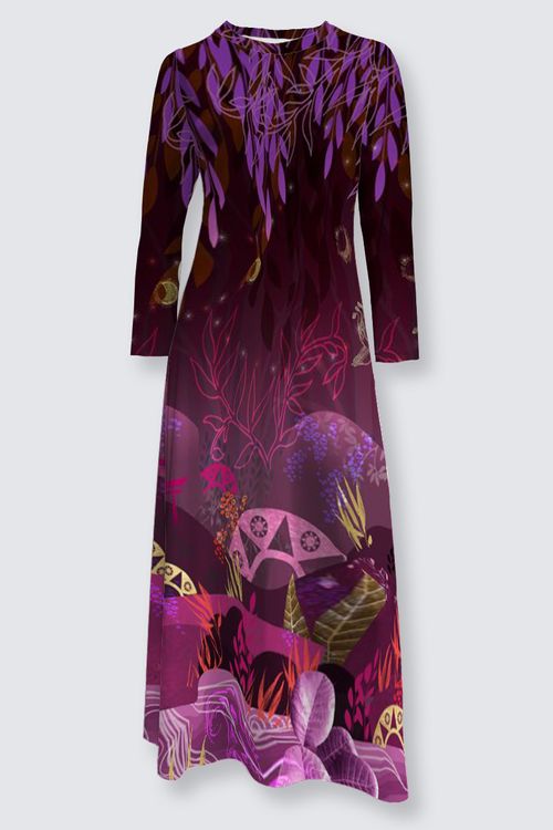 Robe longue jersey imprimé CELENIA INARI