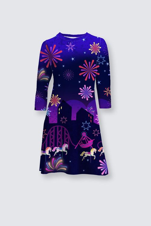 ANYA BIRD CAGE velvet skater dress