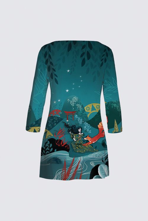 Tunique fluide jersey imprimé COLETTE PLUS SIZE KITSUNE