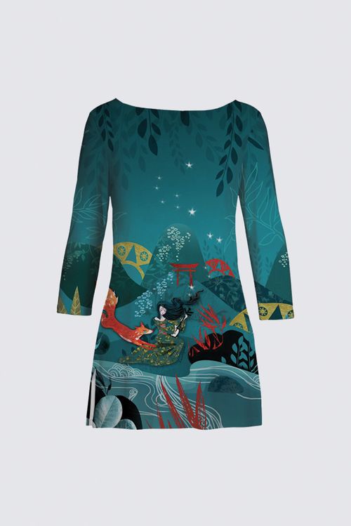 Tunique fluide jersey imprimé COLETTE PLUS SIZE KITSUNE