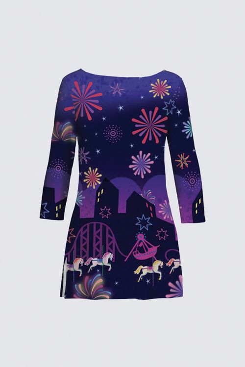 Tunique fluide jersey imprimé COLETTE PLUS SIZE MAGICPARK