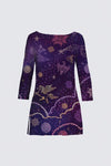 Tunique fluide jersey imprimé COLETTE PLUS SIZE CELESTE
