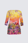 Tunique fluide jersey imprimé COLETTE PLUS SIZE MIZAKI KIRO
