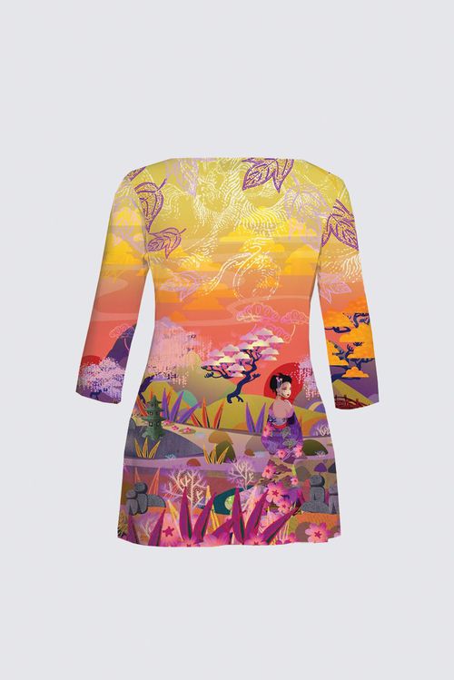 Tunique fluide jersey imprimé COLETTE PLUS SIZE MIZAKI KIRO
