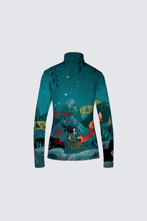 Tee-shirt zip jersey imprimé CORENTIN KITSUNE