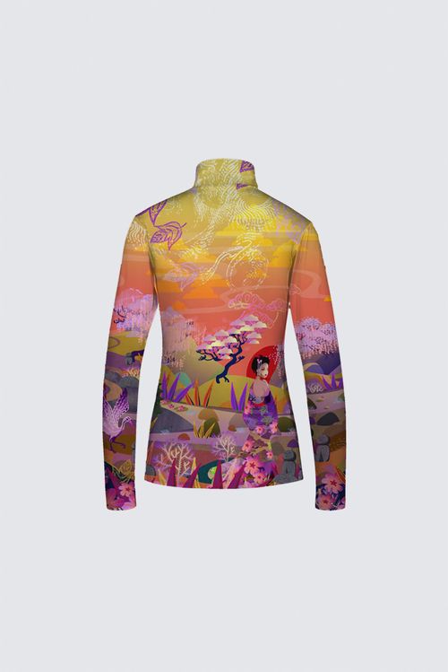 Tee-shirt zip jersey imprimé CORENTIN MIZAKI KIRO