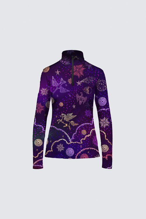 Tee-shirt zip jersey imprimé CORENTIN CELESTE