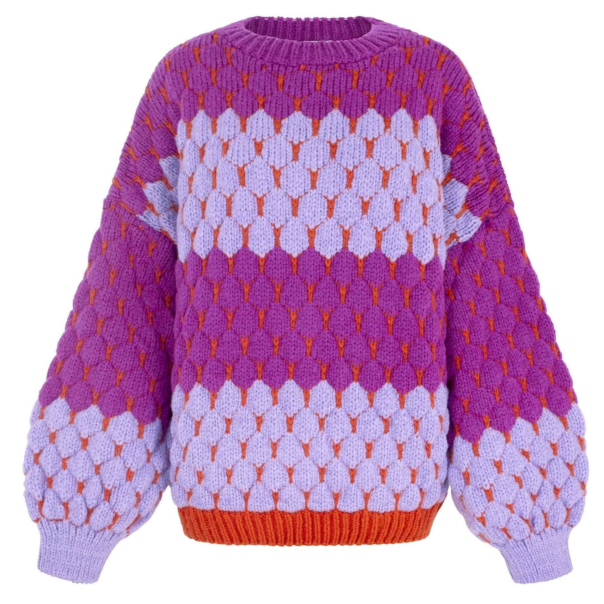 Pull à rayures avec point bubble Marissa - Multicolore