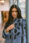 SURCHEMISE EN JEAN COSMOS FLORAL