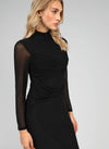 ROBE MIDI EBASILE noir