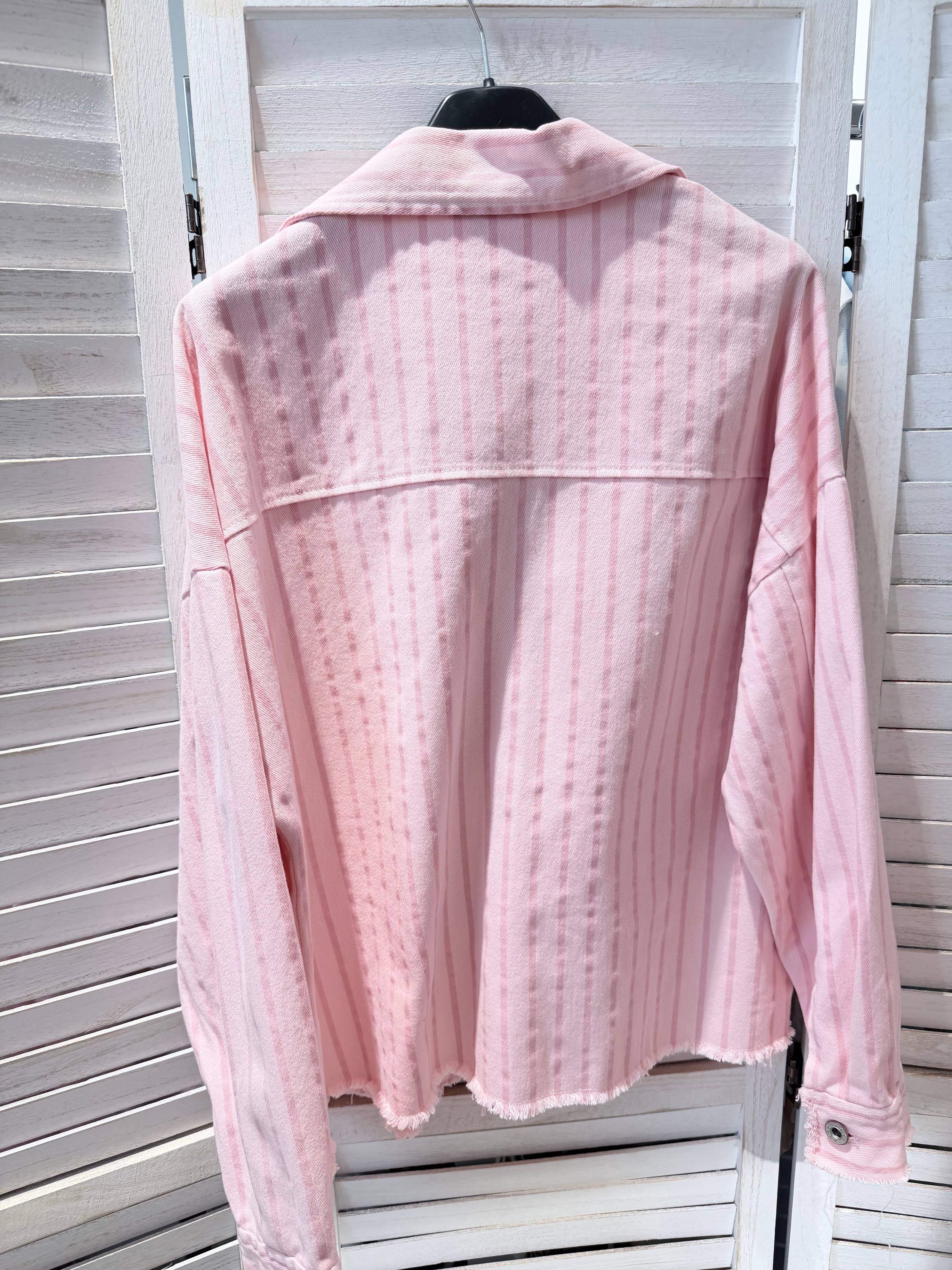 Veste rayée en coton RITA POUDRE&ROSE