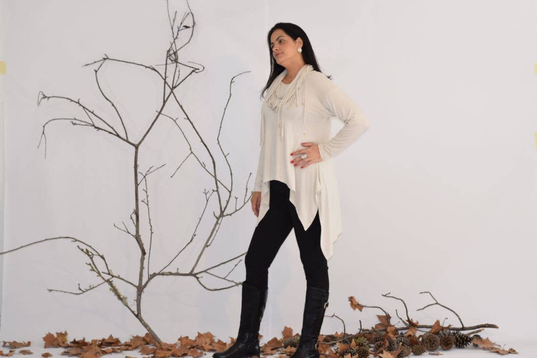 Tunique Leticia avec collier - L à 6TL/Tunique asymétrique