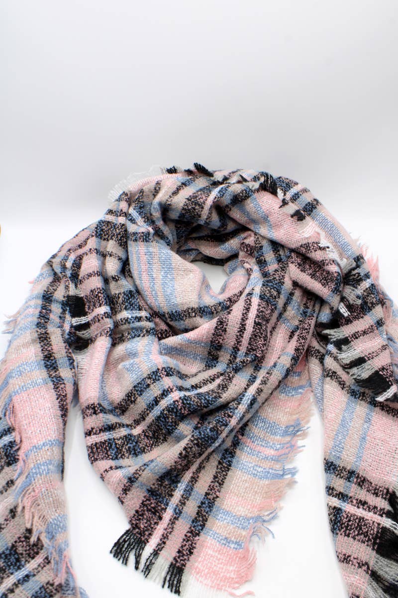 Grande étole carrée Écossais