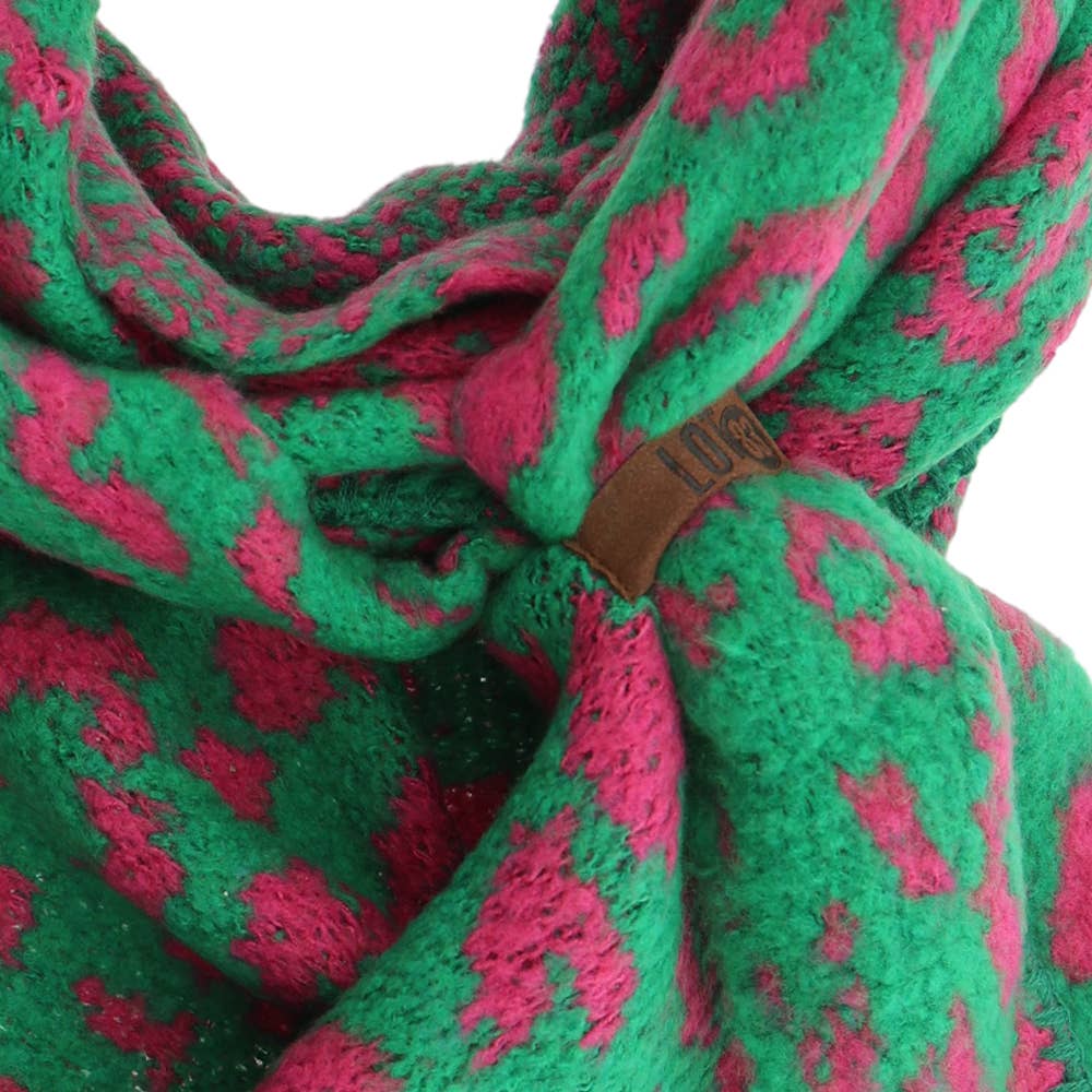 Écharpe Nina léopard verte