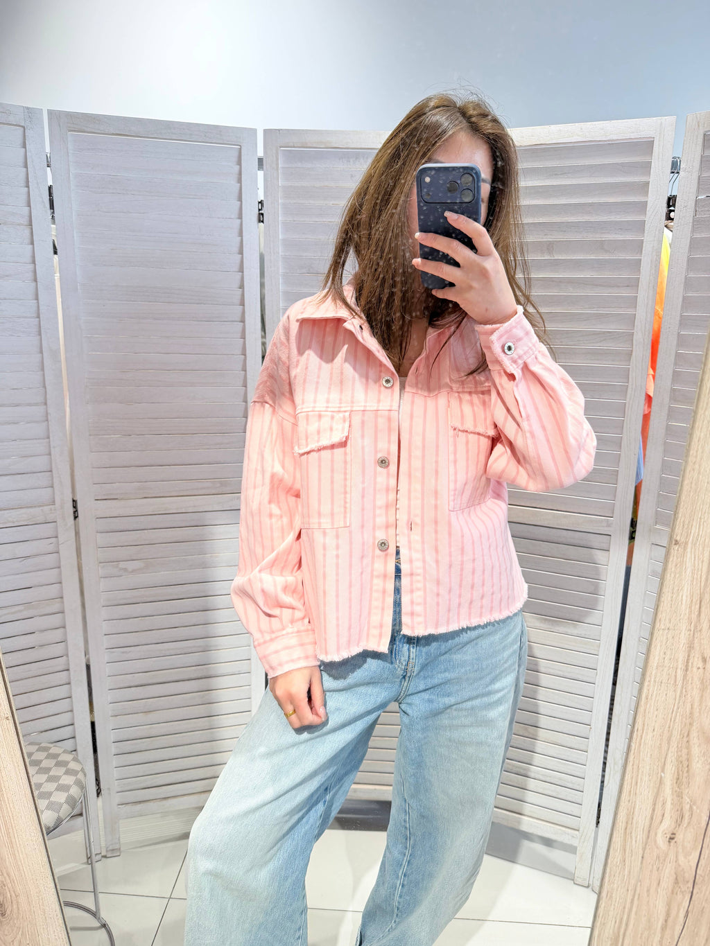 Veste rayée en coton RITA POUDRE&ROSE