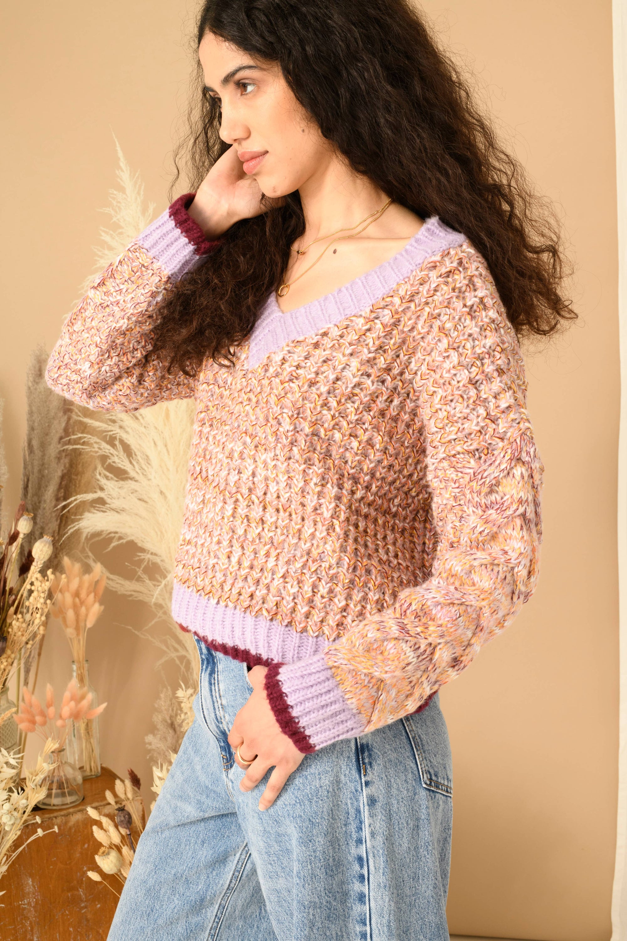 Pull à col en V Amy Cable