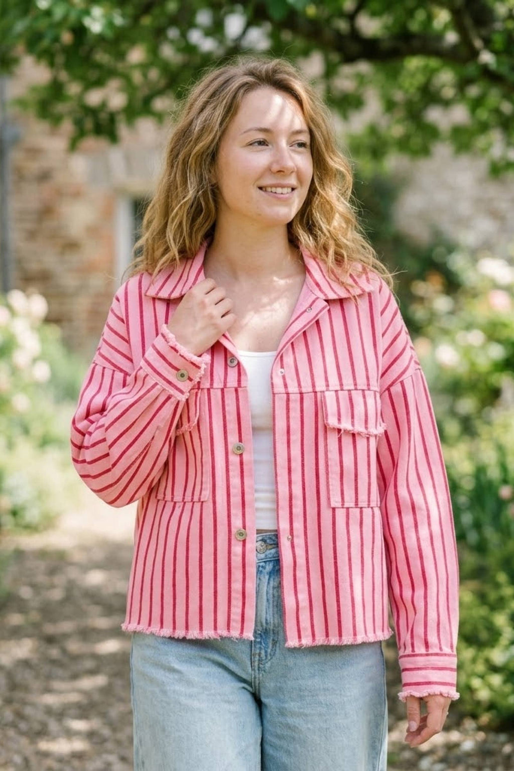 Veste rayée en coton RITA ROSE&ROUGE