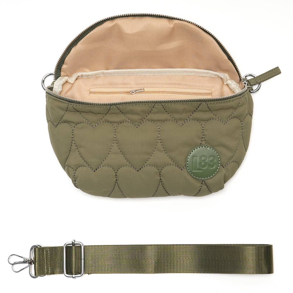 Sac banane JILL coeur Kaki