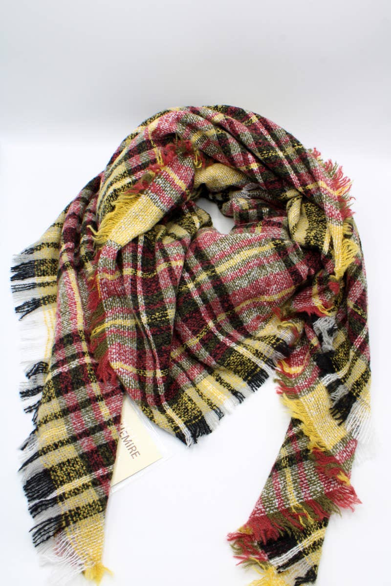 Grande étole carrée Écossais