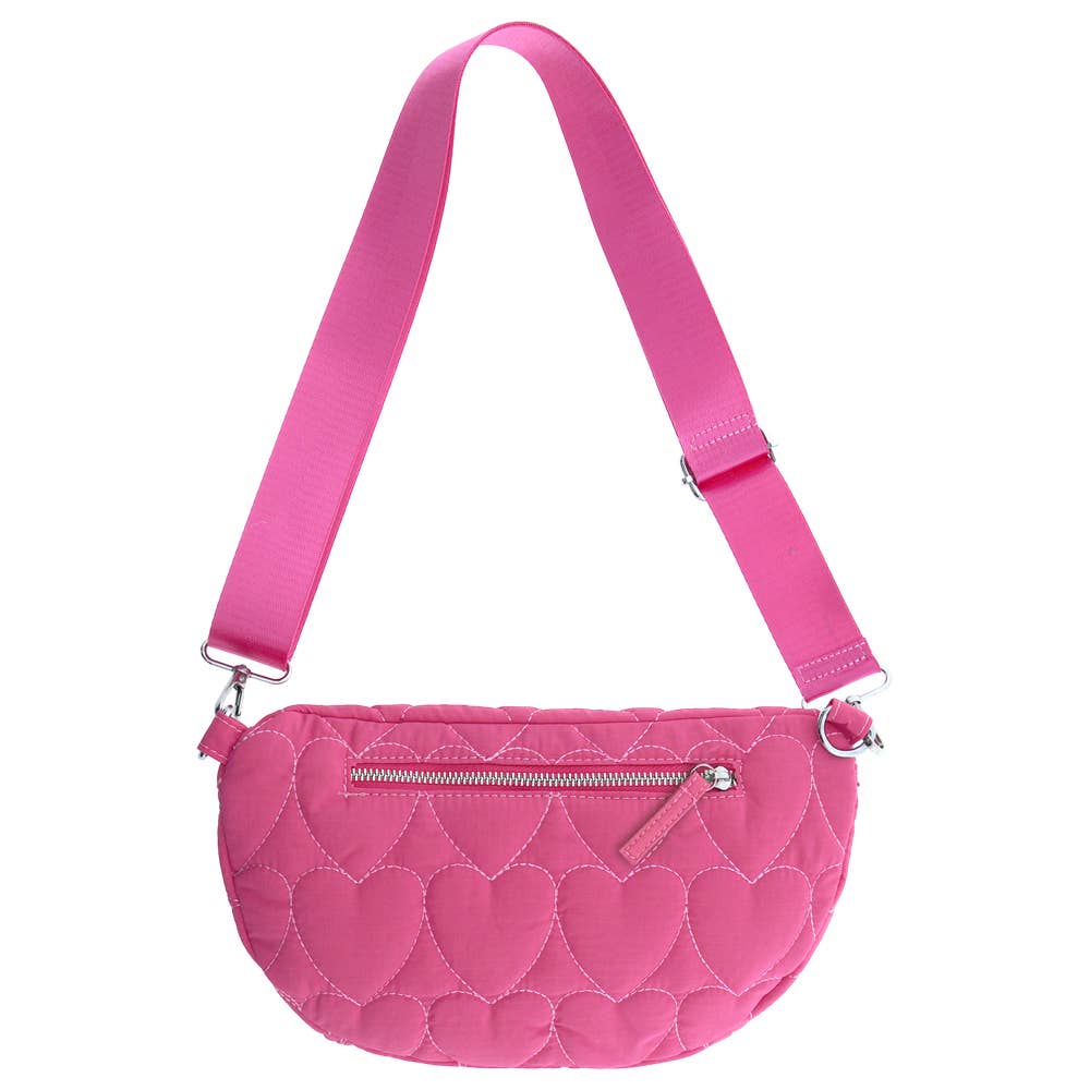 Sac bandoulière Jill Coeur Rose