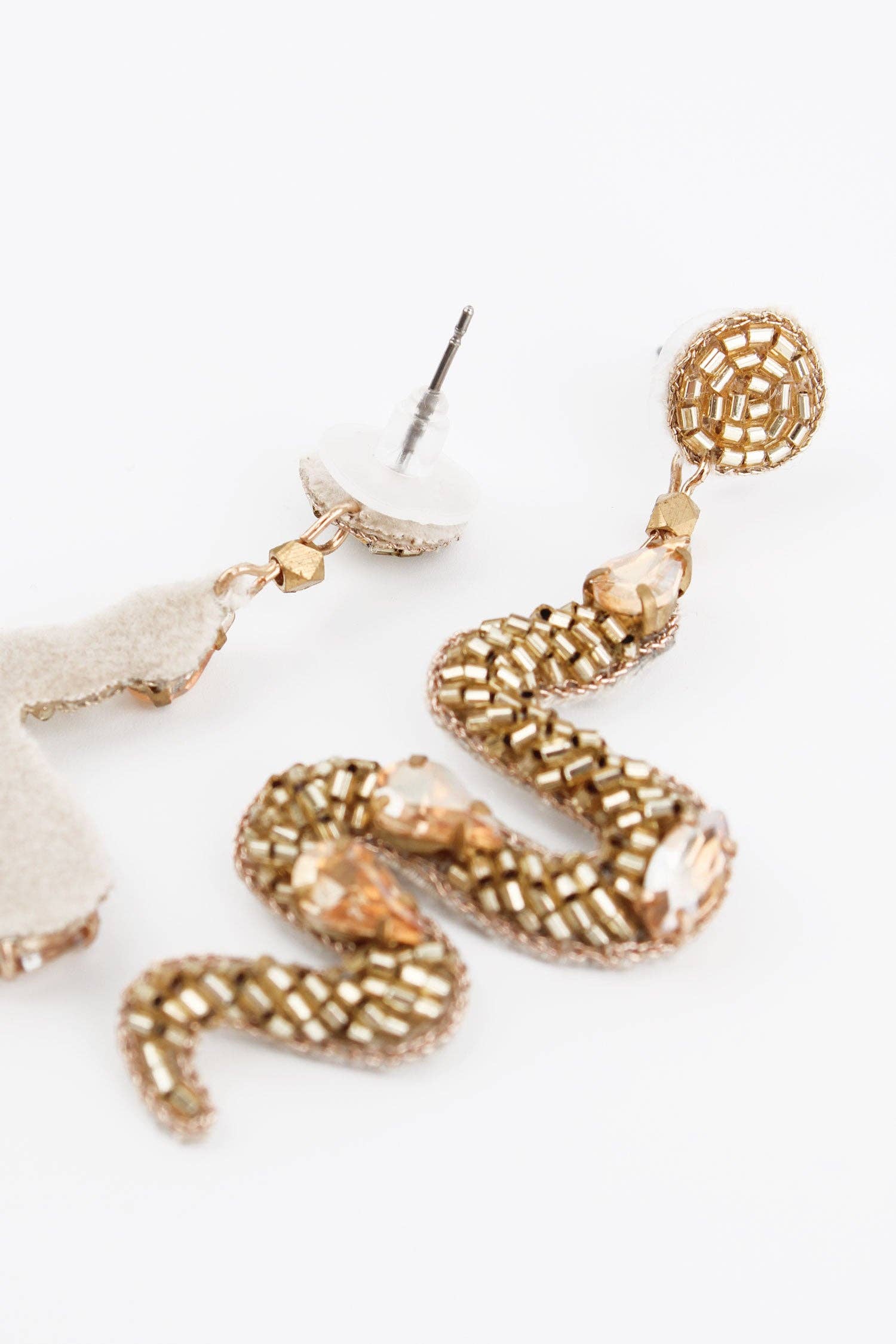 BOUCLES D'OREILLES SERPENT DORÉES