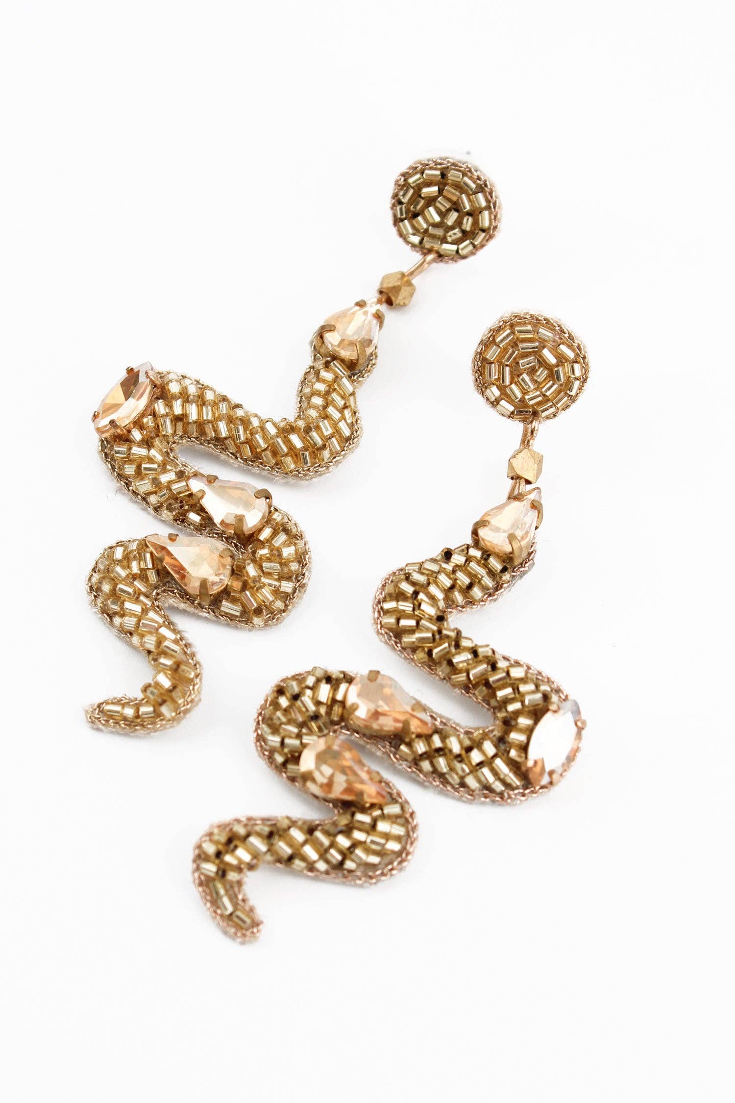 BOUCLES D'OREILLES SERPENT DORÉES