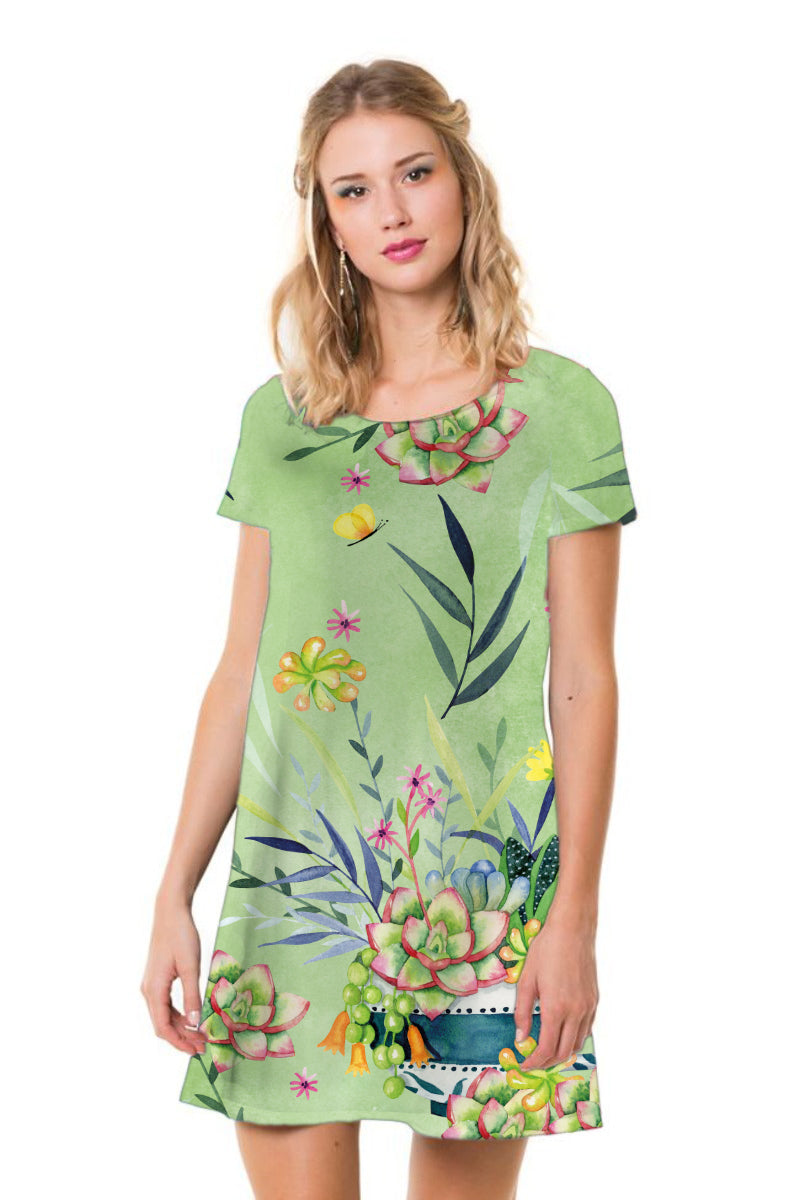Robe jersey SANDRA SUCCULENTES