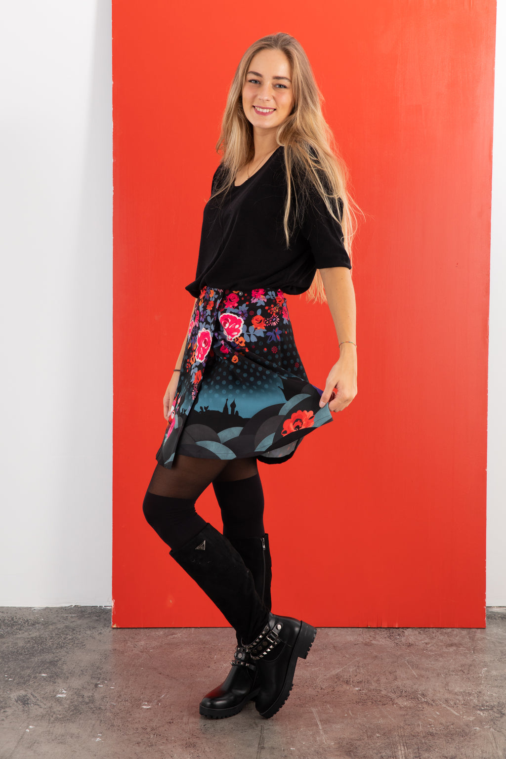Jupe multi taille SALLY LAKOTA CYAN