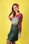 Jupe a froufrou simili cuir MAORA
