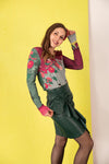Jupe a froufrou simili cuir MAORA