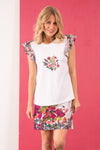 Tee-shirt coton PAULA FLORALIES