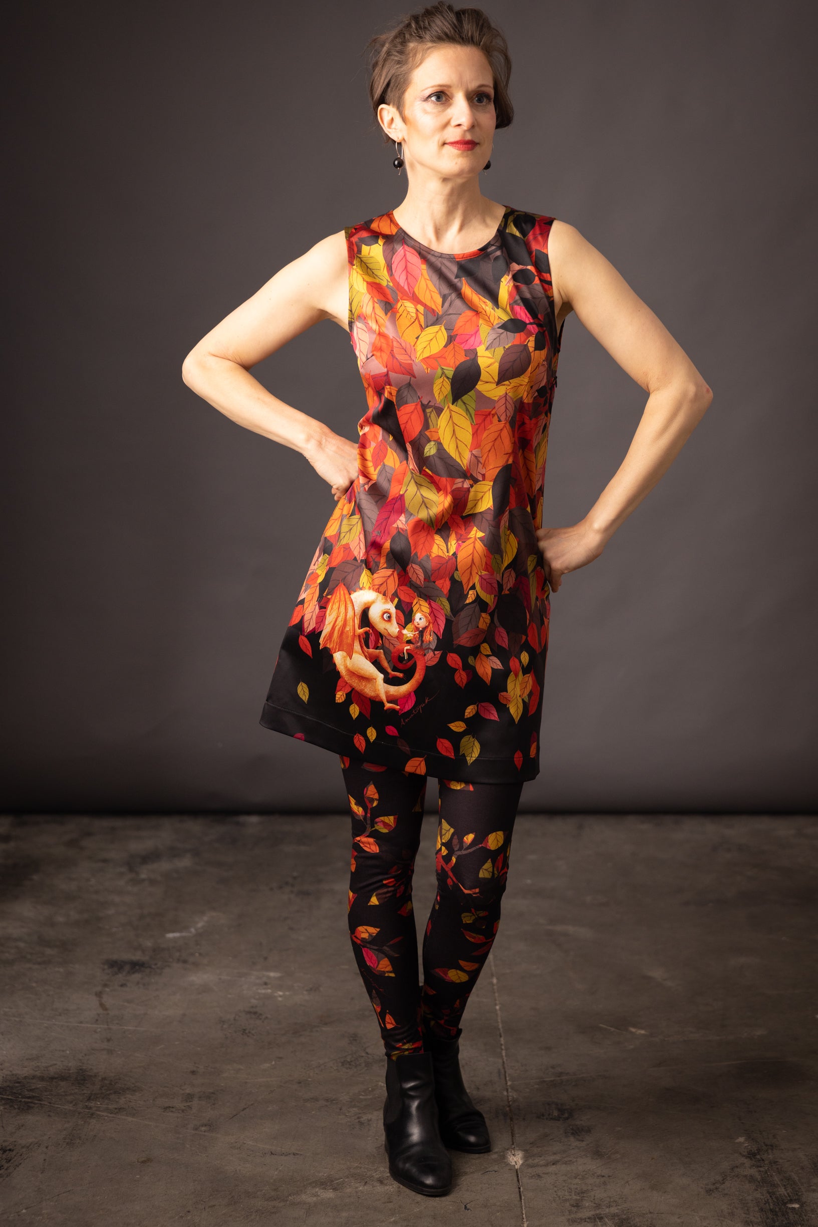 Robe chasuble TABATA DRAGON FEUILLE