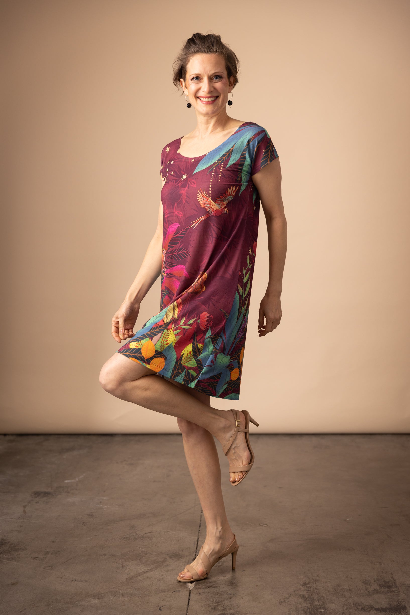 Robe fluide imprimée SAMANTHA AMAZONE