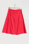 Jupe midi boutonnée rouge NANIE
